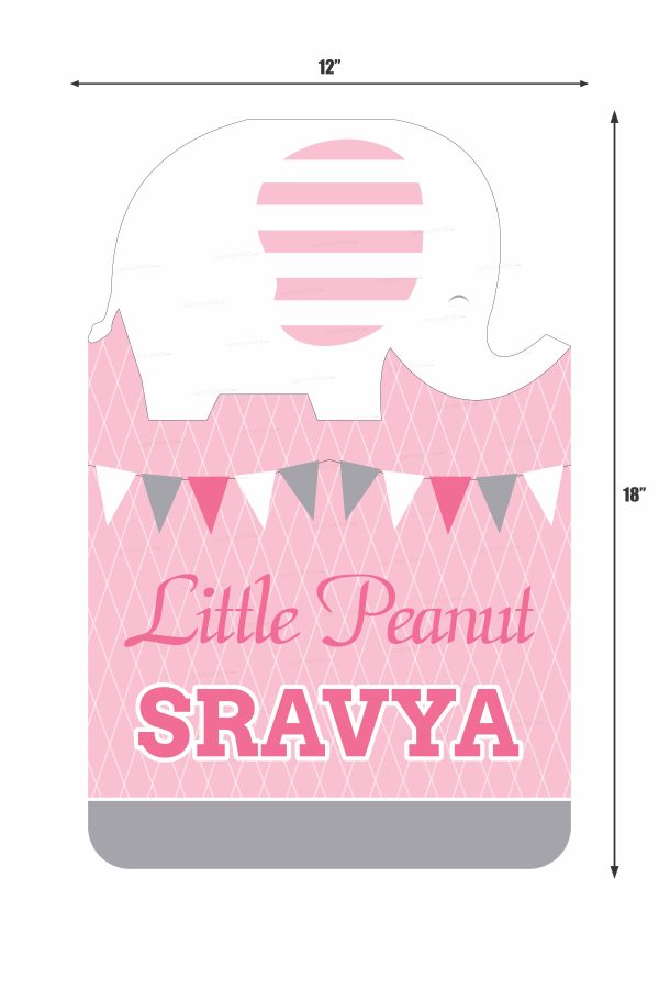 Pink Elephant Theme Welcome Board Sale