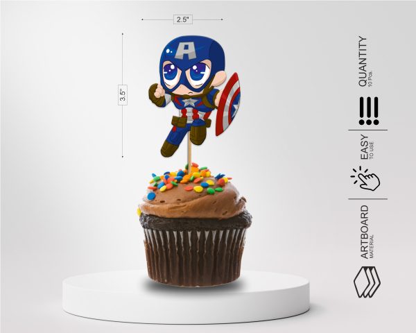 Avengers Theme Classic Cup Cake Topper Fashion