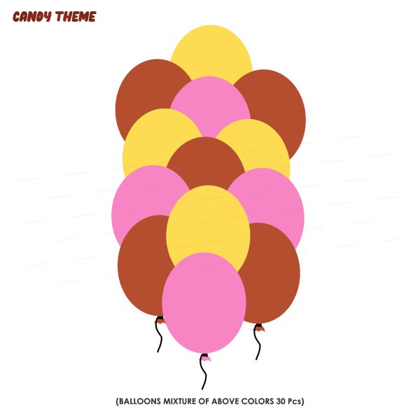 Candy Theme Colour 30 Pcs Balloons Online Sale