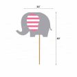 Pink Elephant Theme Customized Cup Cake Topper Online now