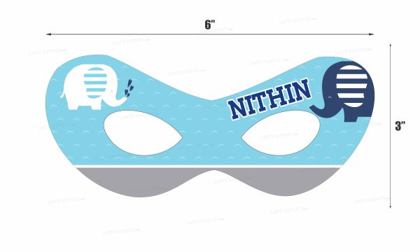 Blue Elephant Theme Customized Eye Mask Cheap