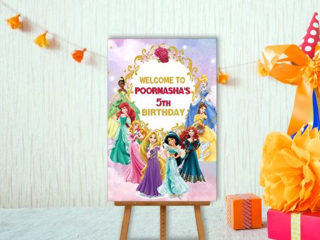 Princess Theme Welcome Board For Cheap